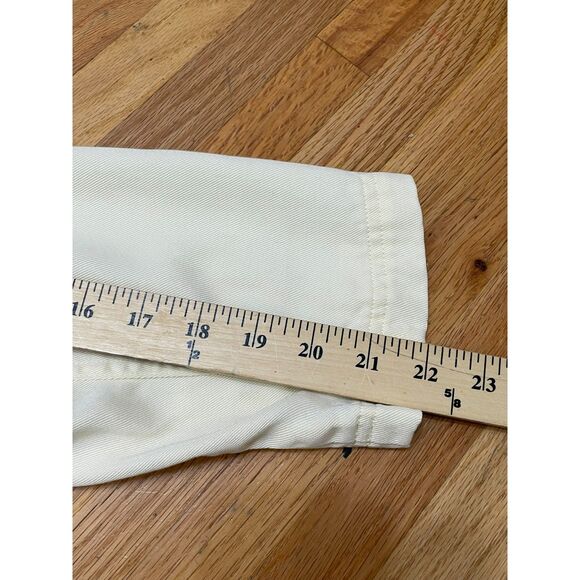 J. Jill Women's M Yellow Top Lyocell Blouse Vented Peter Pan Collar Front Button - Picture 6 of 8